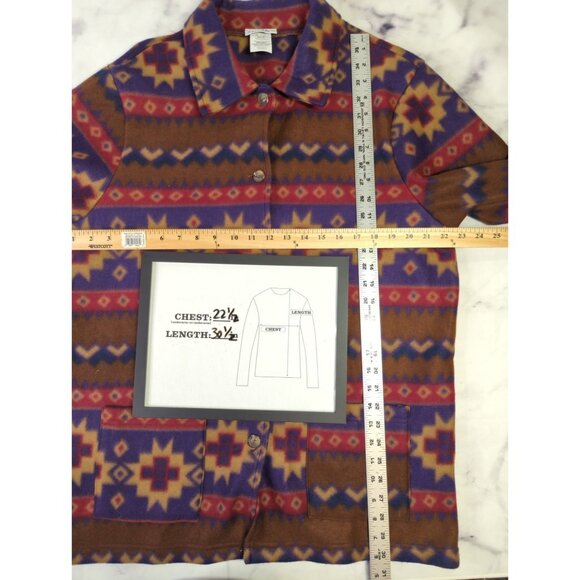 Vintage Fashion Formulas Womens S Aztec Print Button-Up Jacket New Old Stock - Picture 9 of 10